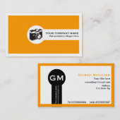 Visite Photographe féminine carte de visite-orange (Devant / Derrière)