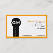 Visite Photographe féminine carte de visite-orange (Dos)