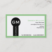 Visite Photographe féminine carte de visite-sage vert (Dos)