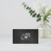 Visite Photographe noir et blanc classique Carte de visit (Debout devant)