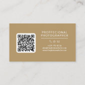 Visite Photographe personnalisé et moderne Carte de visit (Dos)