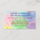 Visite Photographe pour animaux de compagnie - Carte de v (Dos)