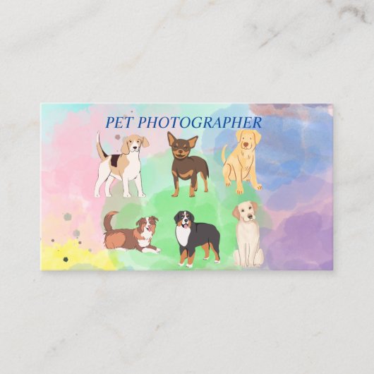 Visite Photographe pour animaux de compagnie - Carte de v (Devant)