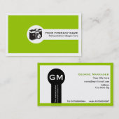 Visite Photographe société carte de visite-citron vert (Devant / Derrière)