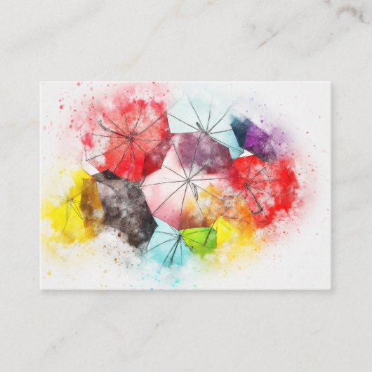 Visite Photographes Decoraters de parapluie de carte de (Devant)