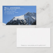 Visite Photographie de montagne enneigée - Carte de visit (Devant / Derrière)