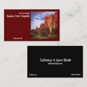 Visite Photographie Desert Mountain Sunset Carte de visit
