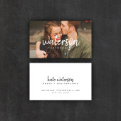 Visite Photographie moderne Script blanc | CARTE DE VISIT