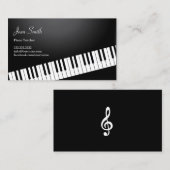 Visite Piano Clavier Piano Leçons de piano Carte de visit (Devant / Derrière)