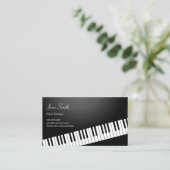 Visite Piano Clavier Piano Leçons de piano Carte de visit (Debout devant)