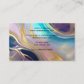 Visite Pierre opale turquoise et violette avec Carte de v (Dos)