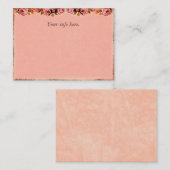 Visite Pink Roses Design Carte de profil d'entreprise (Devant / Derrière)