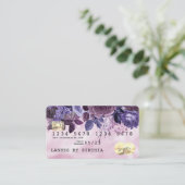 Visite Pink Unicorn Driving Carte de crédit Or Floral (Debout devant)