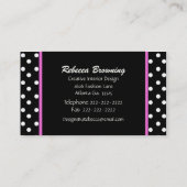 Visite Pink Zebra Imprimer le coeur et les Pois Carte de (Dos)