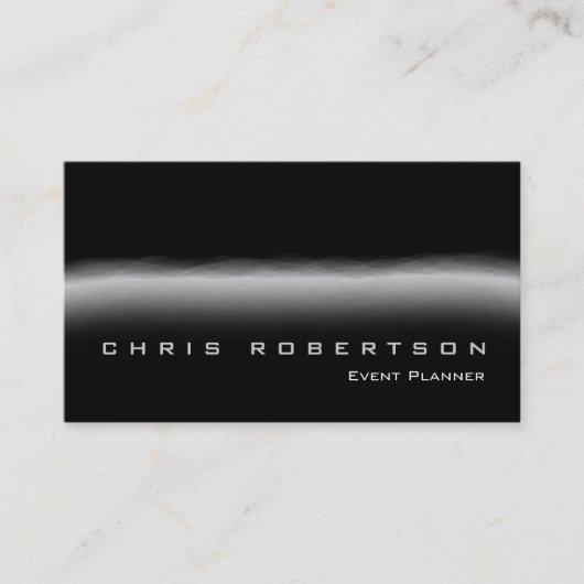 Visite Planificateur d'événements Black Grey Carte de vis (Devant)