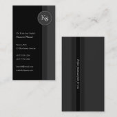 Visite Planificateur financier de monogramme - carte de (Devant / Derrière)