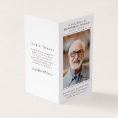 Visite Plié Dans Love Memory Carte de prière (Extérieur)