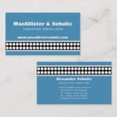 Visite Points modernes Carte de visite, Bleu clair (Devant / Derrière)