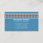 Visite Points modernes Carte de visite, Bleu clair (Dos)