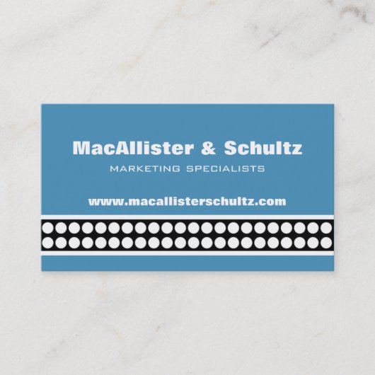 Visite Points modernes Carte de visite, Bleu clair (Devant)