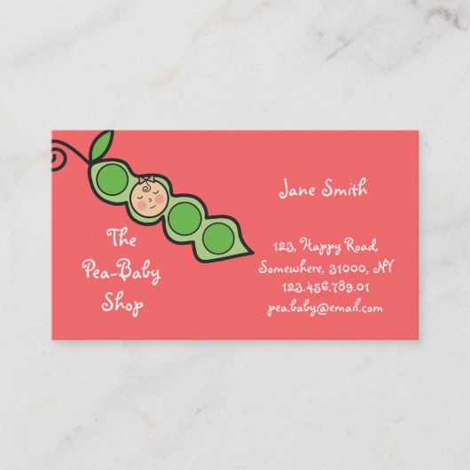 Visite Pois de bébé dans une carte de profil de bande (Devant)