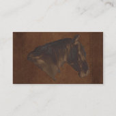 Visite Portrait de Cheval en Cuir Faux sur carte en Cuir (Dos)