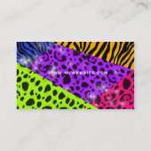 Visite Poster de animal de Wild Neon Leopard Zebra Carte  (Dos)