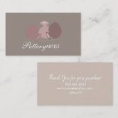 Visite Poterie Artiste Vase Vaisseaux Logo Carte de visit (Devant / Derrière)