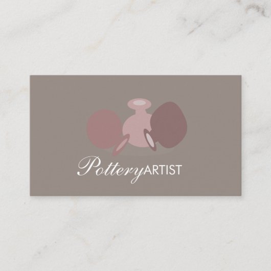 Visite Poterie Artiste Vase Vaisseaux Logo Carte de visit (Devant)
