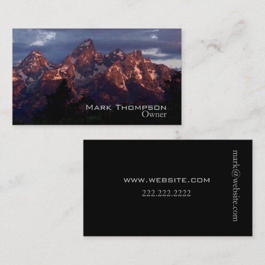 Visite Pourpre de carte de Tetons d'affaires (Devant / Derrière)