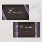 Visite Pourpre de salon de clou de dentelle de carte de (Devant / Derrière)