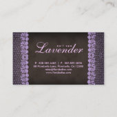 Visite Pourpre de salon de clou de dentelle de carte de (Dos)