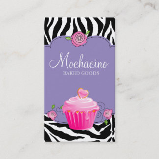 Visite Pourpre moderne de zèbre de petit gâteau de carte