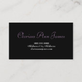 Visite Pourpre TTT-Orné de bijoux de carte de concours de (Dos)