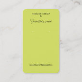 Visite Présentoir de Boucle d'Oreille Vert Carte de Visit (Devant)