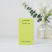 Visite Présentoir de Boucle d'Oreille Vert Carte de Visit (Debout devant)