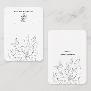 Visite Présentoir de carte d'affaires de dessin floral de