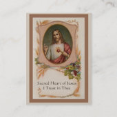 Visite Prière au coeur sacré de la carte sainte de Jésus (Devant)