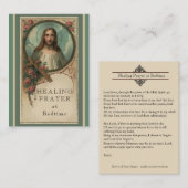 Visite Prière curative à la carte sainte de coeur sacré (Devant / Derrière)