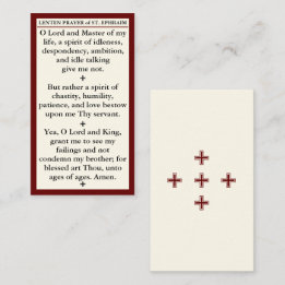 Visite Prière de Carême de St Ephrem le Syrien mini carte
