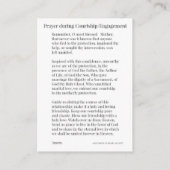 Visite Prière de cour/fiançailles à la carte sainte de (Dos)