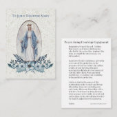 Visite Prière de cour/fiançailles à la carte sainte de (Devant / Derrière)