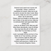 Visite Prière de la carte des personnes âgées (Dos)