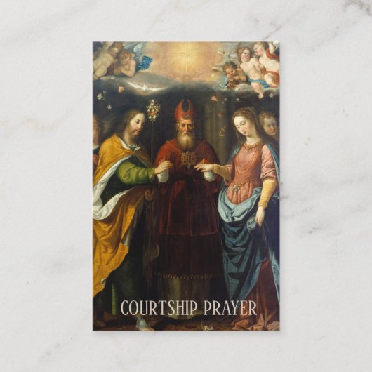 Visite Prière du Fiançailles de Courtoisie Carte Sainte (Devant)