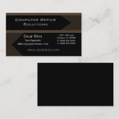 Visite Pro Flèches Carte de visite, Chocolat Brown (Devant / Derrière)