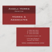 Visite Pro Textures Carte de visite, Crimson (Devant / Derrière)