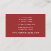Visite Pro Textures Carte de visite, Crimson (Dos)