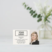 Visite Professional Ivory White Ajouter un Carte de visit (Debout devant)
