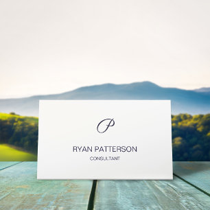 Visite Professionnel Chic Rhodonit Monogram Carte de visi
