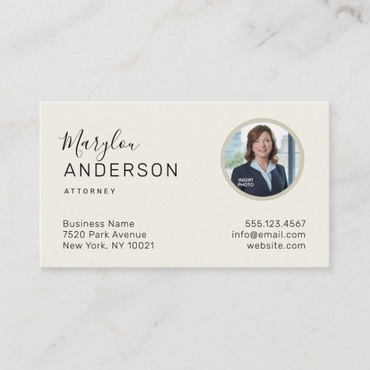 Visite Professionnel (PHOTO INSERT) UNISEX - Carte de vis (Devant)